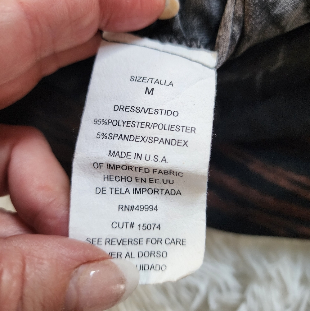 R&M Richards Women's M Maxi Brown/Black Animal Print ambre.pit to pit 17: - Picture 8 of 9
